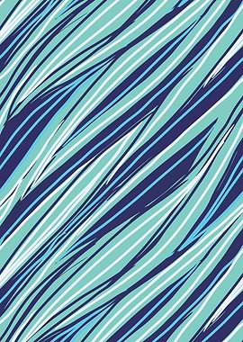 Abstract Blue and White Striped Pattern