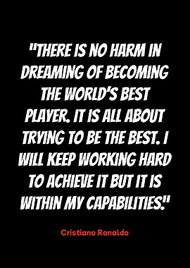 cristiano ronaldo inspirational quote poster