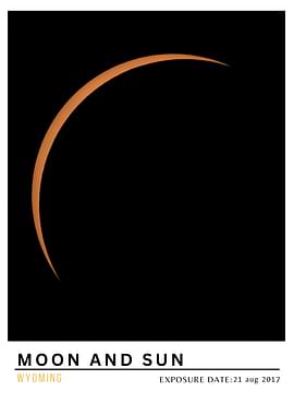 Moon and Sun Wyoming Eclipse