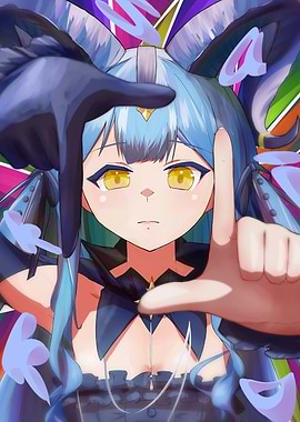 Anime Girl Framing with Hands