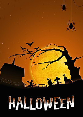 Halloween Night Spooky Scene