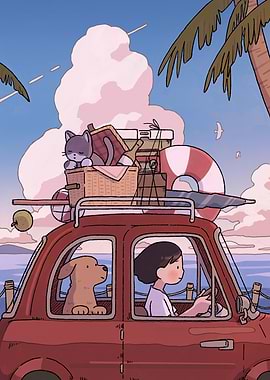 Road trip with pets and luggage