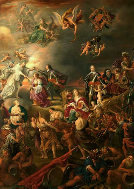 Allegorical Painting with Figures and Angels