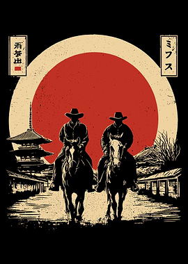 Cowboys in Japan Art