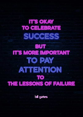 Bill Gates Quote Neon Sign