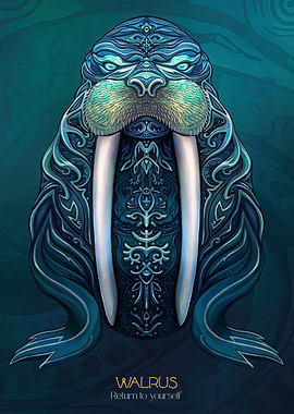 Ornate Walrus Illustration