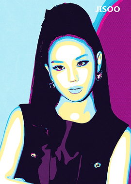 Jisoo Portrait Pop Art Style