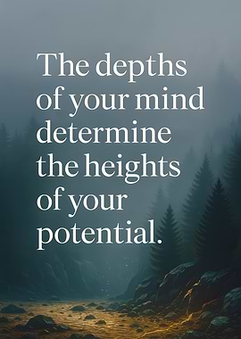 Inspirational Quote Forest Landscape