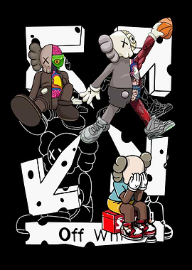 KAWS characters illustration