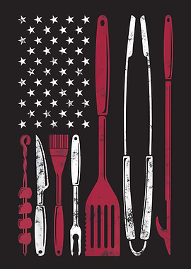 American BBQ Flag
