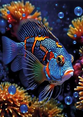 Colorful Fish in Coral Reef