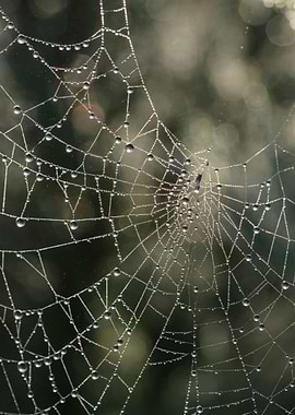 Dew-Kissed Spiderweb