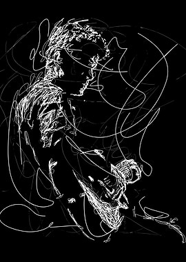 Abstract Portrait in Black and White