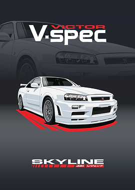 Skyline GT-R R34 V-Spec Illustration