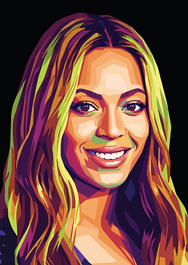 Beyonce Knowles Portrait Pop Art