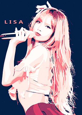 Lisa from Blackpink Pop Art Portrait