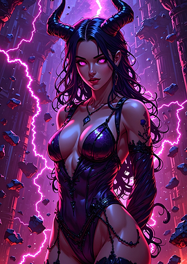 Demon Woman of the Neon Storm