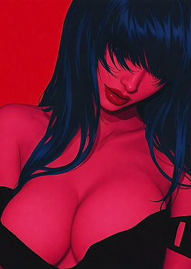 Red Portrait of a Woman