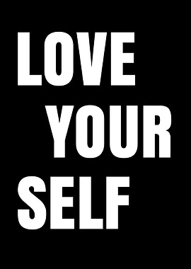 Love Yourself Text Art