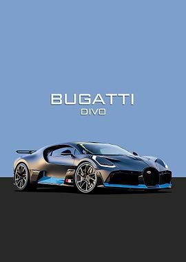 Bugatti Divo Car Poster