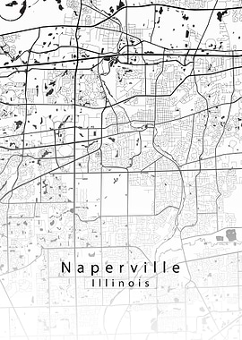 Naperville Illinois City Map
