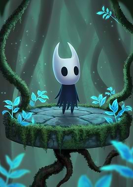Hollow Knight in a Forest Glade