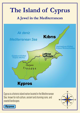 Map of Cyprus: A Mediterranean Jewel