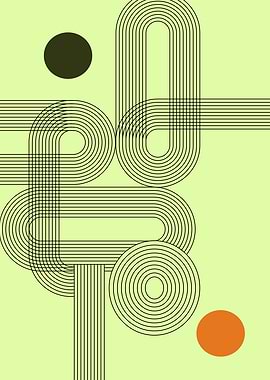 Abstract lines and circles