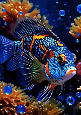 Colorful Fish in Coral Reef