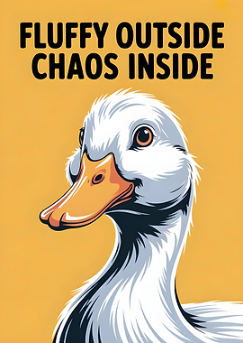 Fluffy Outside Chaos Inside Duck
