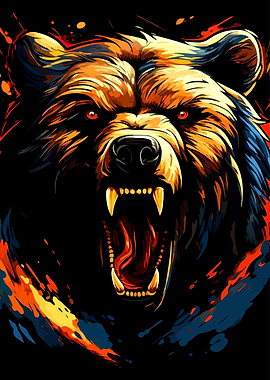 Roaring Bear Portrait