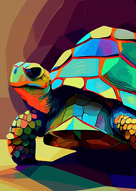 Colorful Turtle Illustration