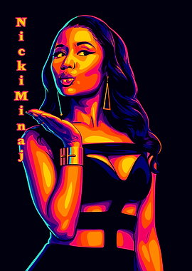 Nicki Minaj Pop Art Portrait