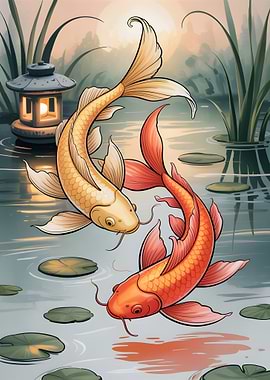 Koi Fish Pond Serenity