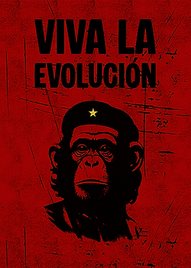 Viva La Evolución – Monkey Revolution Pop Art