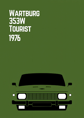 Wartburg 353W Tourist 1976 Car Poster