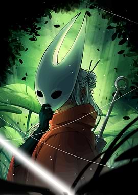 Hollow Knight Hornet in Green Forest