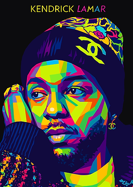 Kendrick Lamar Pop Art Portrait