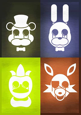 Five Nights at Freddy's Character Silhouettes