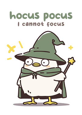 Cute Wizard Chick Cartoon Illustration