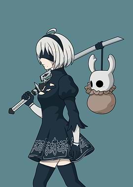 2B and Hollow Knight Mashup