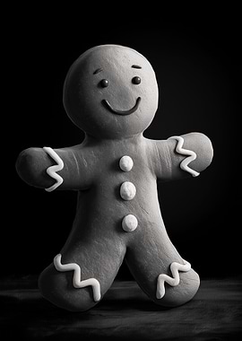 Monochrome Gingerbread Man
