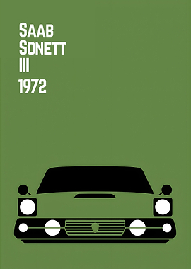 Saab Sonett III 1972 Minimalist Poster