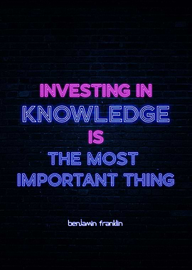 Investing in Knowledge Neon Sign