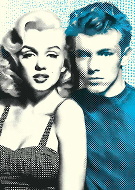 Marilyn Monroe and James Dean Pop Art