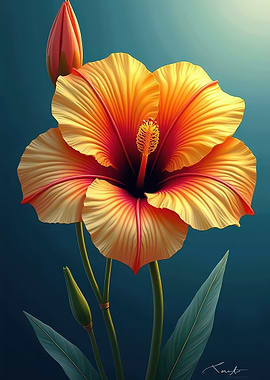 Hibiscus Flower Close-Up