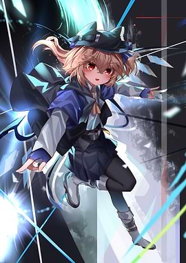 Anime Girl with Magic Aura