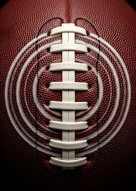 American Football Close-Up with Ripple Effect