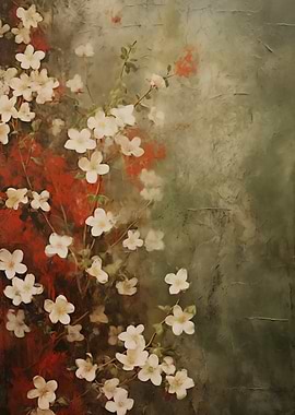 Floral Art White Blossoms