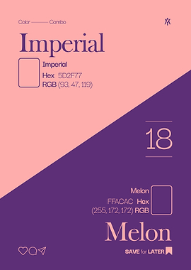 Imperial and Melon Color Palette